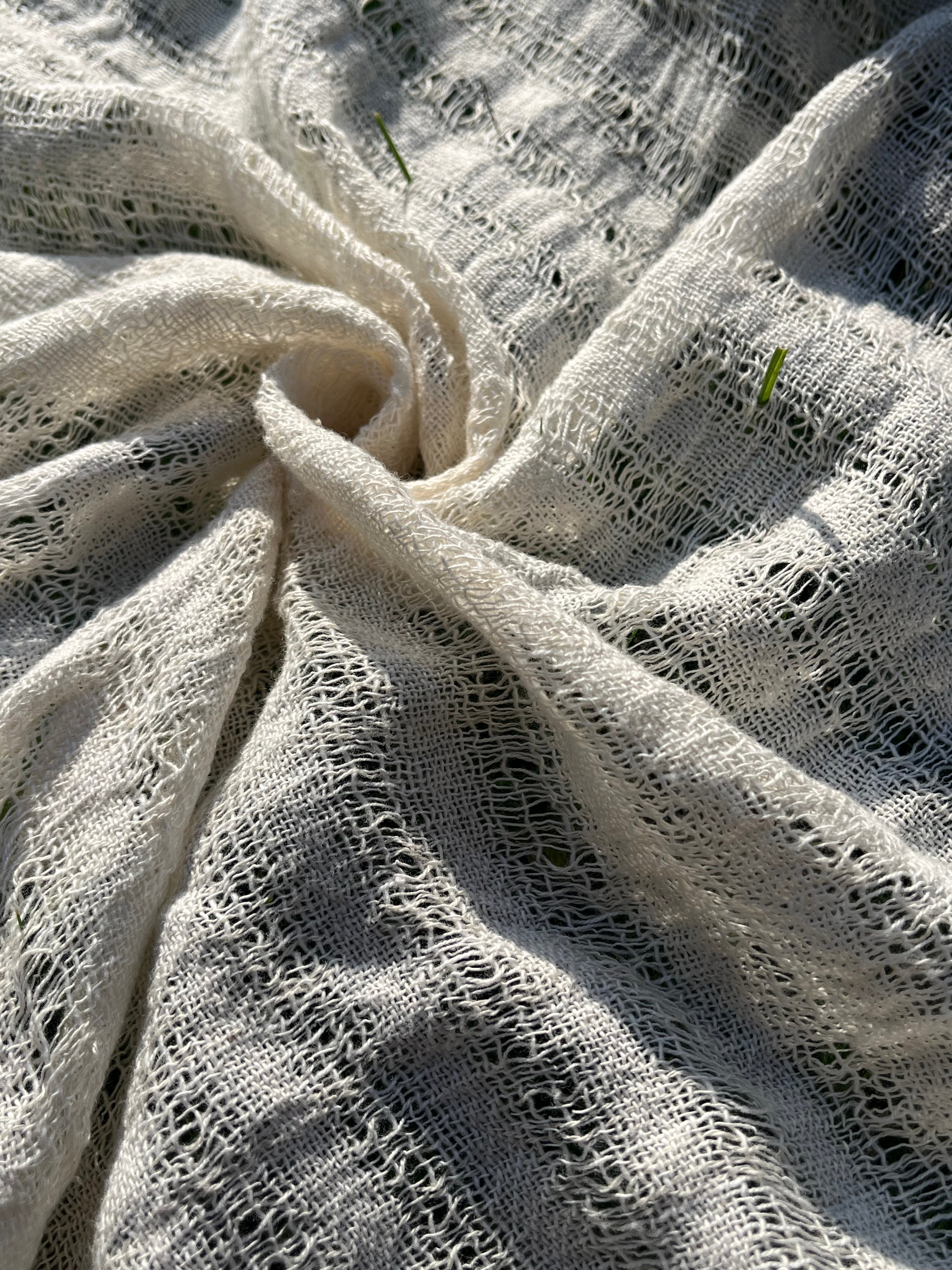 Handwoven Natural Fabrics, Hand Loomed Unique Textured Fabric.