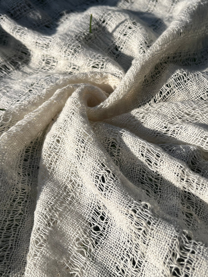 Handwoven Natural Fabrics, Hand Loomed Unique Textured Fabric.