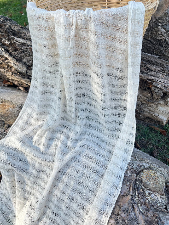Handwoven Natural Fabrics, Hand Loomed Unique Textured Fabric.