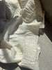 Ecru Cotton Gauze Fabric By The Meter, Neutral Undyed Pin Stripes.