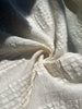 Ecru Cotton Gauze Fabric By The Meter, Neutral Undyed Pin Stripes.