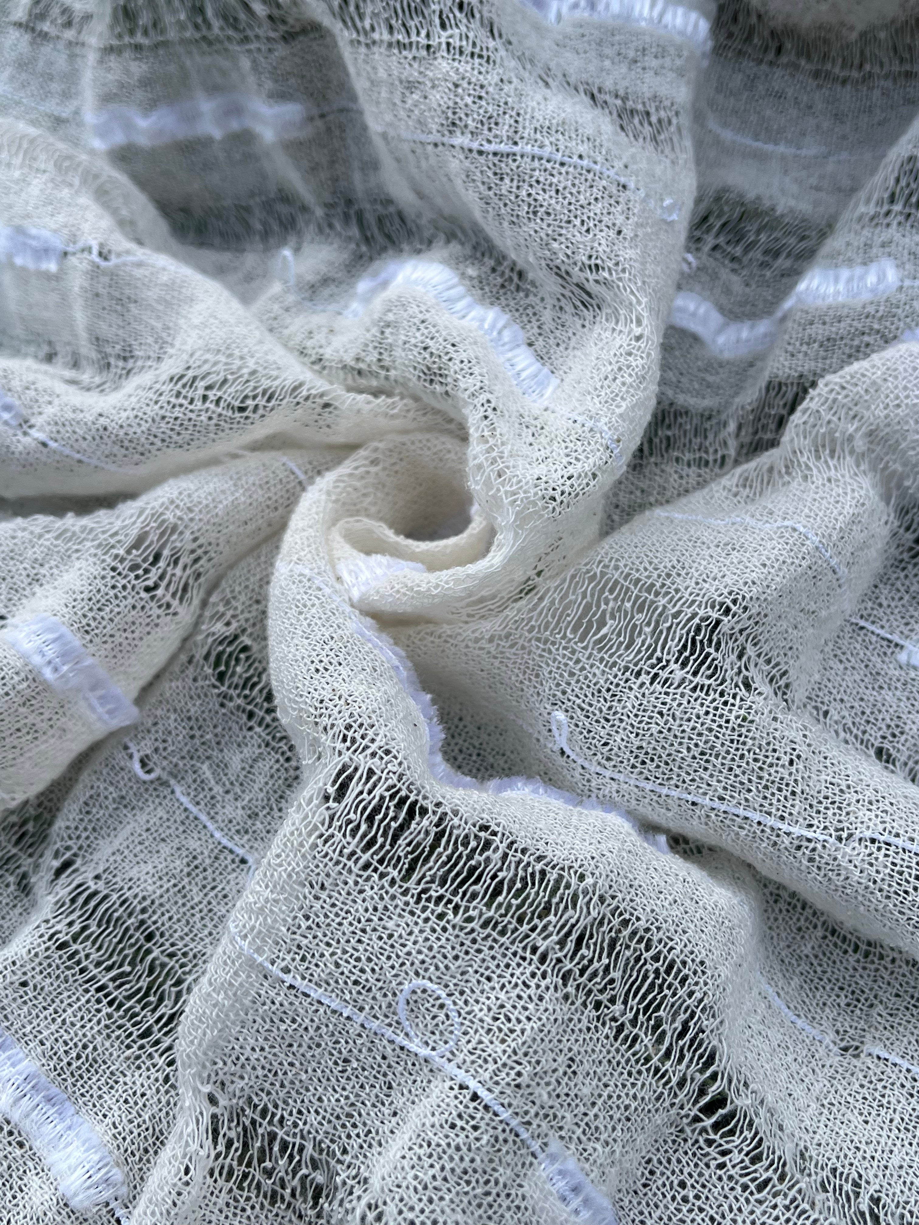 Handwoven Natural Fabrics, Hand Loomed Unique Textured Fabric.