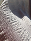 Ecru Cotton Gauze Fabric By The Meter, Neutral Undyed Pin Stripes.