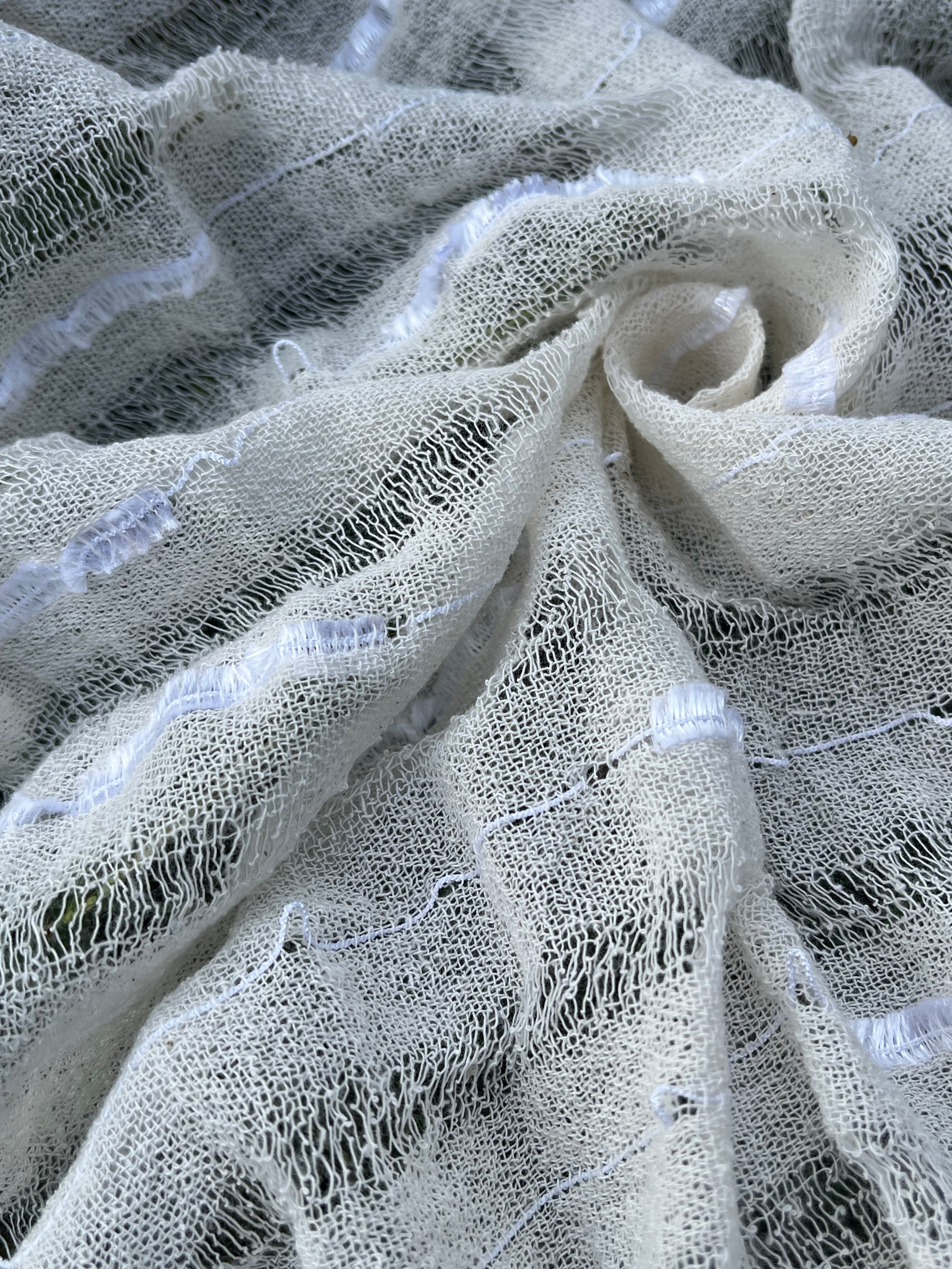 Handwoven Natural Fabrics, Hand Loomed Unique Textured Fabric.