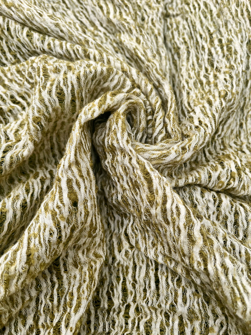 Metre Kare Yeşil Keten Kumaş, Organik Pamuklu Kumaş, Dokulu El Dokuma Doğal Kumaşlar.