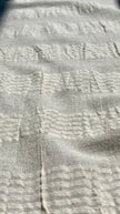 Ecru Cotton Gauze Fabric By The Meter, Neutral Undyed Pin Stripes.
