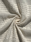Ecru Cotton Gauze Fabric By The Meter, Neutral Undyed Pin Stripes.