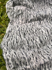 Bluish Gray Linen Fabric By The Yard Textured Handloom Semi-Sheer Natural Fabrics.