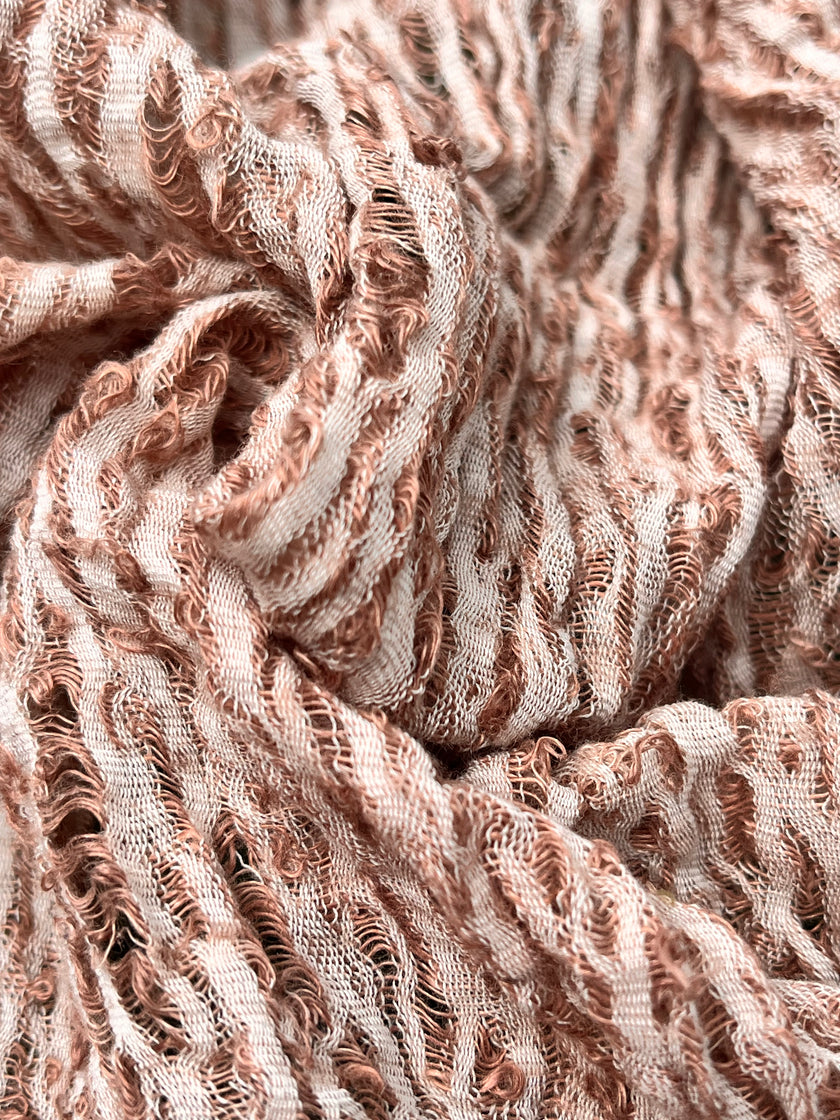 Metre Kare Kahverengi Keten Kumaş, Organik Pamuklu Kumaş, Dokulu El Dokuma Yarı Şeffaf Doğal Kumaşlar.