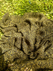 Green Linen Fabric By The Yard Textured Handloom Semi-Sheer Natural Fabrics.