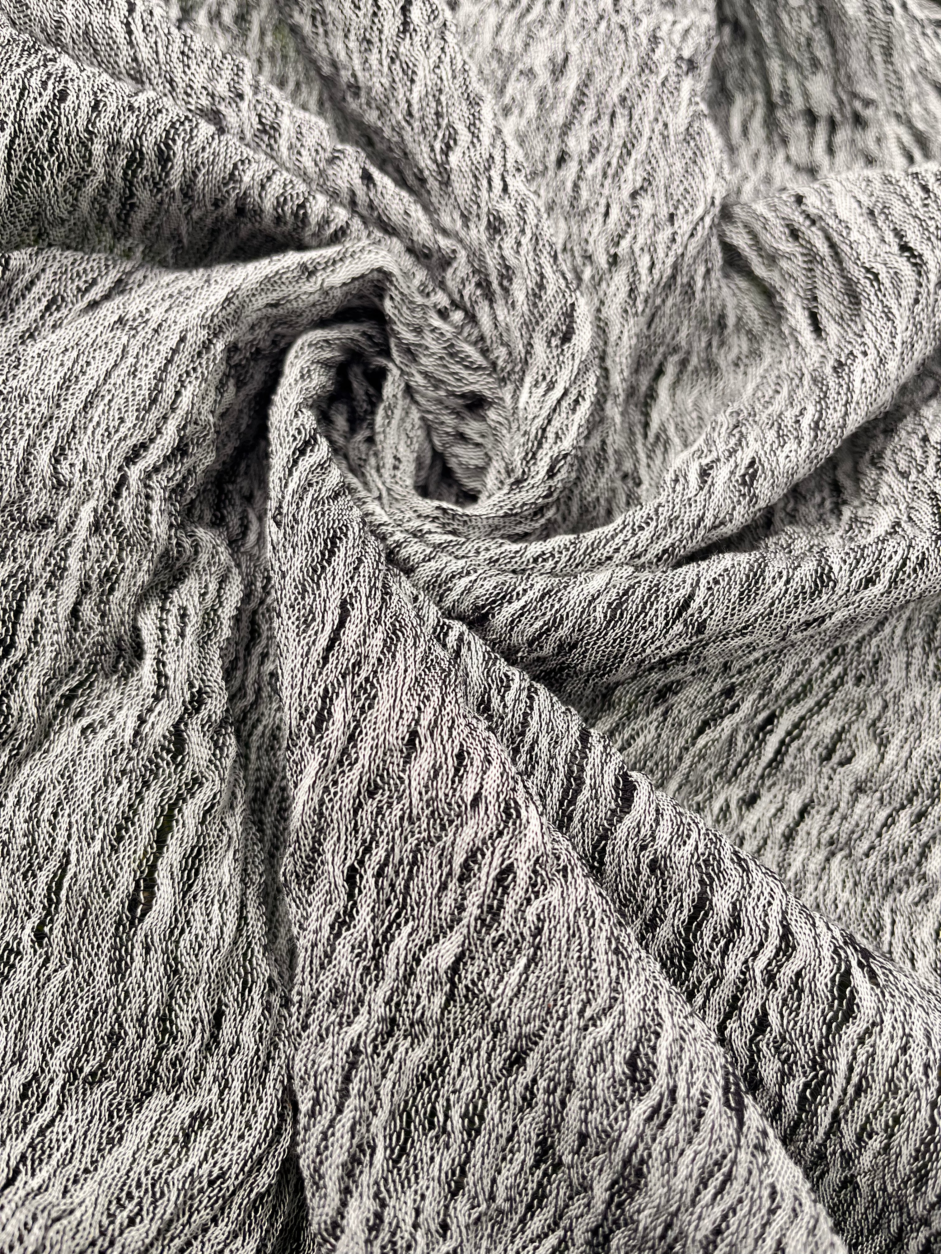 Black White Unique Natural Fabrics: Funky, Sheer, and Textured Cotton Linen.