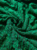 Tissu de lin vert viridian par cour, tissu en coton biologique, tissus naturels semi-transparents texturés à la main