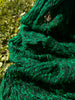 Tissu de lin vert viridian par cour, tissu en coton biologique, tissus naturels semi-transparents texturés à la main