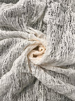 Tissu en lin par cour, tissu en coton biologique, tissus naturels semi-transparents texturés / non blanchis, blanc ivoire.