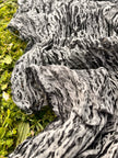 Black- White Green Textured Linen Fabric By The Yard Natural Fabrics.