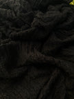 Black Textured Linen Fabric By The Yard Natural Fabrics.