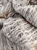 Tissus naturels uniques couleur pierre : mélange de lin en coton funky, transparent et texturé | Tissus spéciaux de qualité avec texture 3D pour les créations estivales.