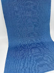 Blue Silk Fabric, Moire Silk Fabric, Silk By The Yard. Watermark Pattern.