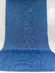 Blue Silk Fabric, Moire Silk Fabric, Silk By The Yard. Watermark Pattern.