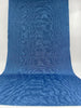 Blue Silk Fabric, Moire Silk Fabric, Silk By The Yard. Watermark Pattern.