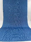 Blue Silk Fabric, Moire Silk Fabric, Silk By The Yard. Watermark Pattern.