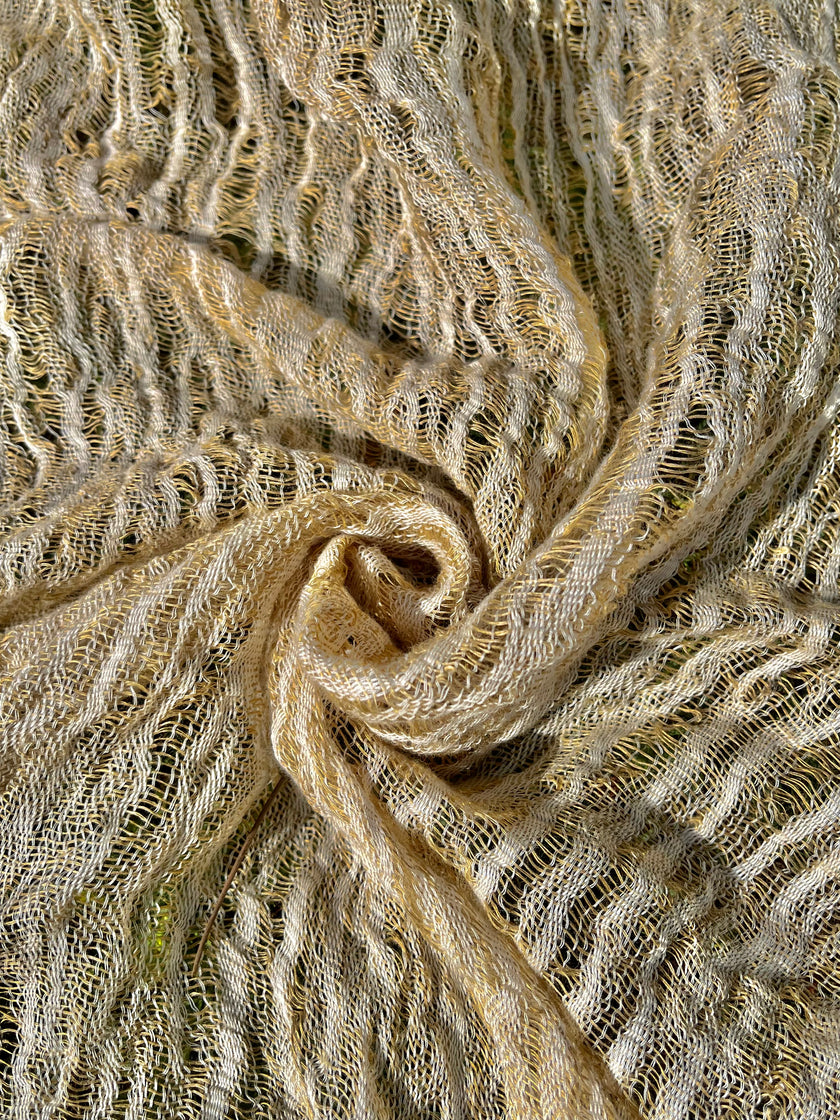 Metre Keten Kumaş, Organik Pamuklu Kumaş, Dokulu El Dokuma Yarı Şeffaf Doğal Kumaşlar.