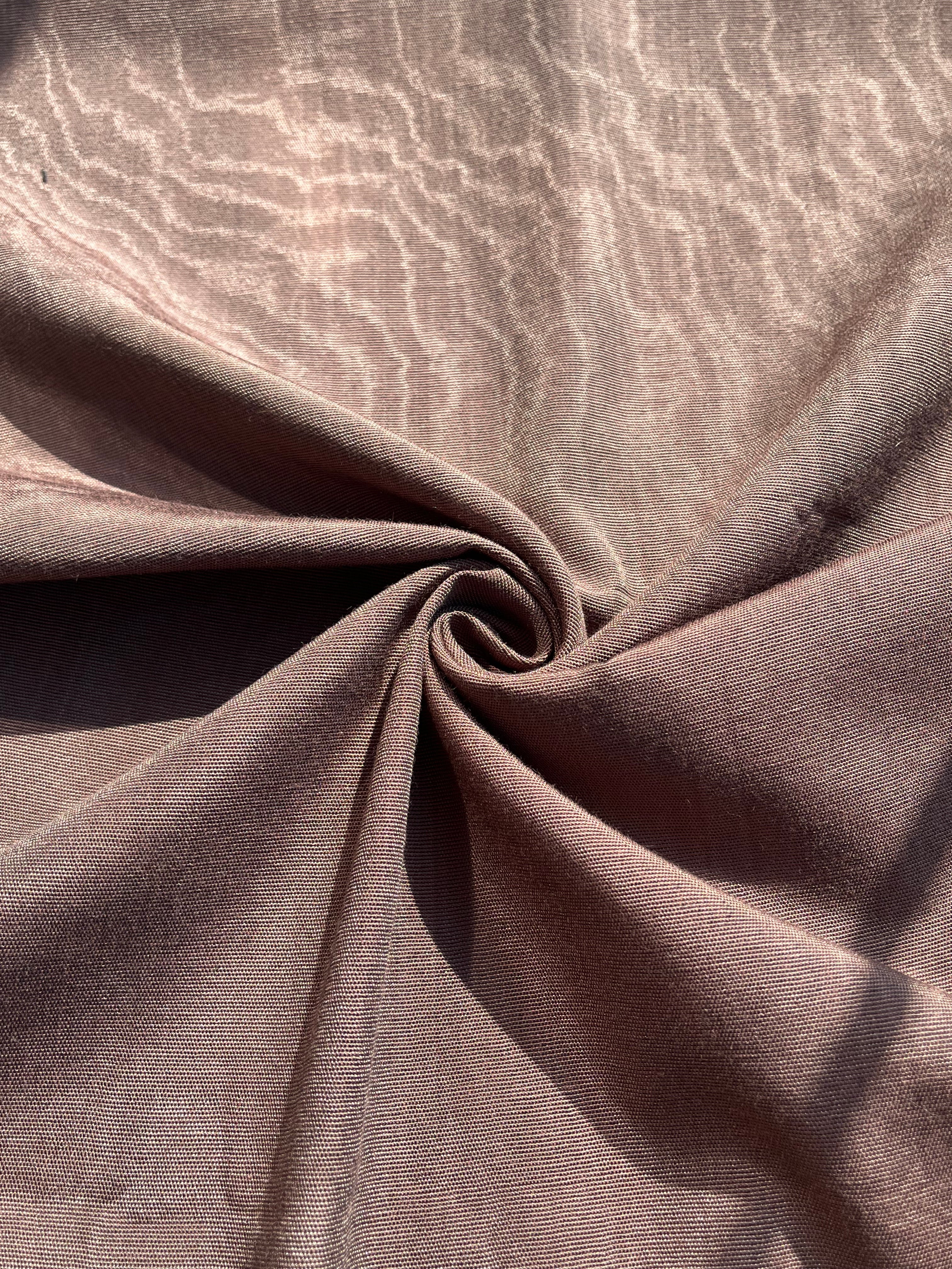 Light Brown Silk Moire Home Textile Interior Fabrics, Watermark Patterns.