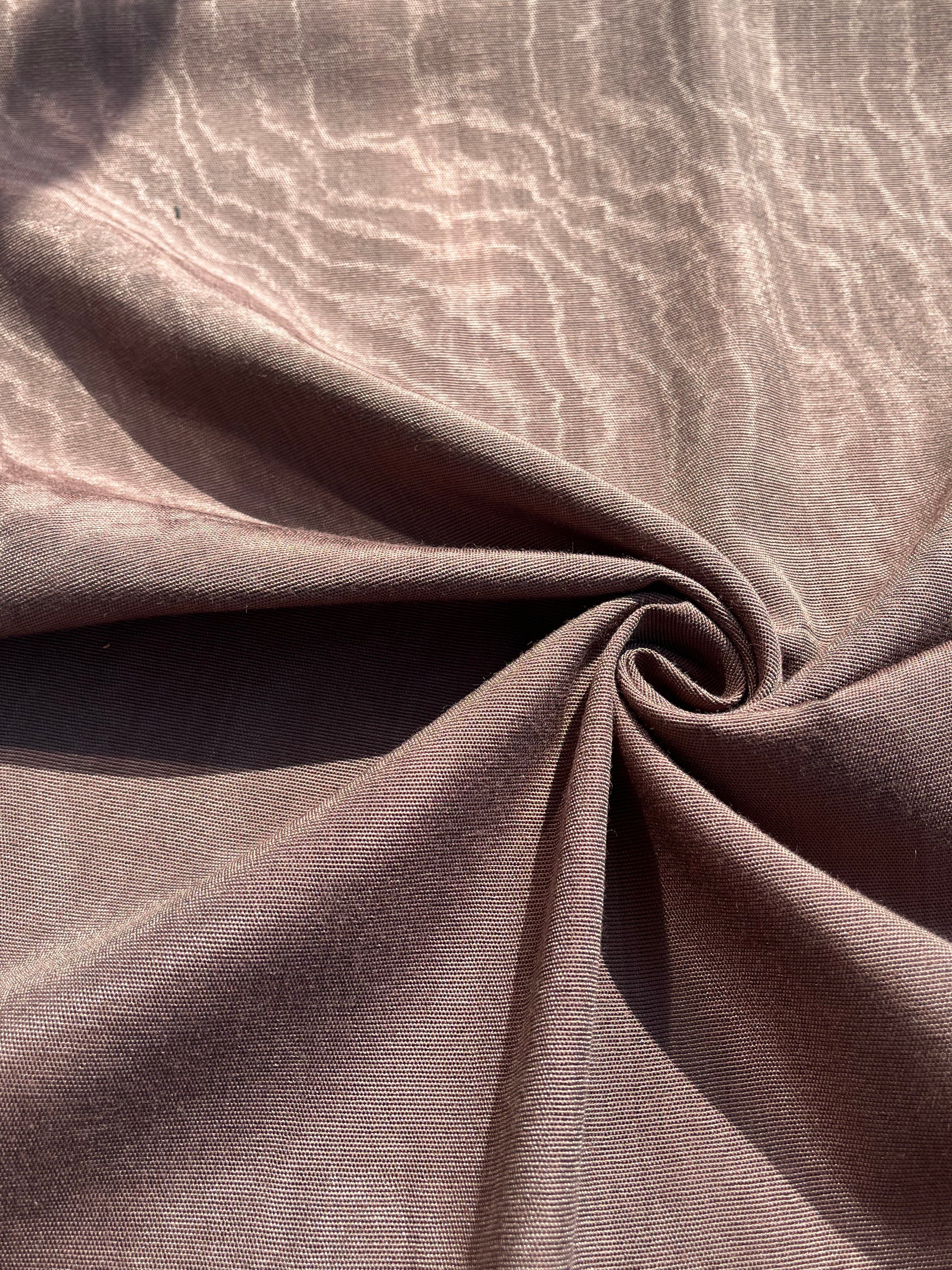 Light Brown Silk Moire Home Textile Interior Fabrics, Watermark Patterns.