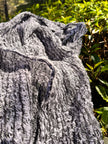 Black White Unique Natural Sheer, Textured Cotton Linen Mix Special Fabrics.