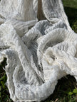 Ivory White Textured Linen Fabric By The Yard Natural Fabrics.