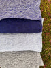 Tissus naturels uniques bleu clair : mélange de lin en coton funky, transparent et texturé | Tissus spéciaux de qualité avec texture 3D pour les créations estivales.