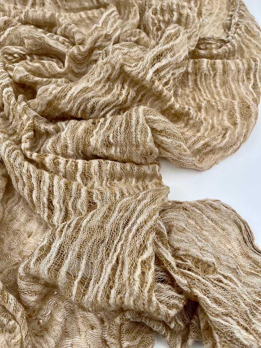 Metre Keten Kumaş, Organik Pamuklu Kumaş, Dokulu El Dokuma Yarı Şeffaf Doğal Kumaşlar.