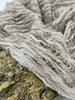Tissus naturels uniques couleur pierre : mélange de lin en coton funky, transparent et texturé | Tissus spéciaux de qualité avec texture 3D pour les créations estivales.