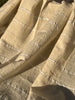 Ivory Unbleached Gauze Organic Cotton Fabric With Glitter Stripes, Silver & Gold