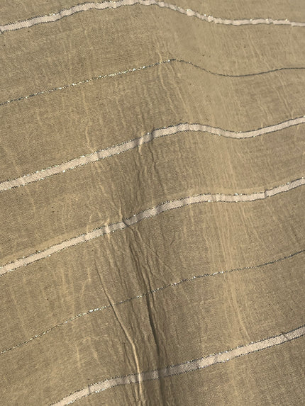 Tissu en coton biologique neutre non blanchi ivoire au mètre, tissu froissé, large largeur.
