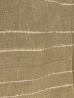 Ivory Unbleached Gauze Organic Cotton Fabric With Glitter Stripes, Silver & Gold