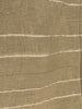 Ivory Unbleached Gauze Organic Cotton Fabric With Glitter Stripes, Silver & Gold