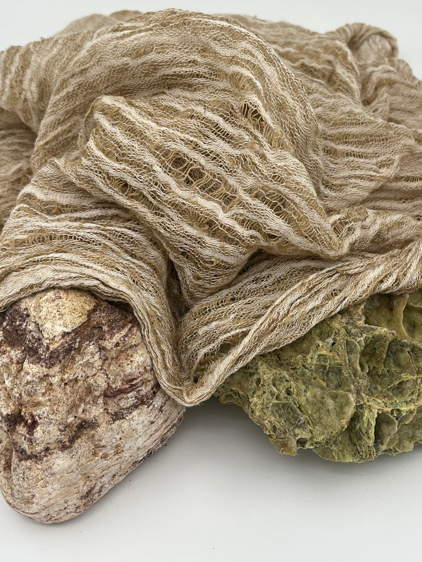 Metre Keten Kumaş, Organik Pamuklu Kumaş, Dokulu El Dokuma Yarı Şeffaf Doğal Kumaşlar.