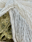 Ivory White Textured Linen Fabric By The Yard Natural Fabrics.