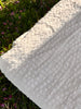 Ecru Cotton Linen Fabric By The Meter, Neutral Undyed Pin Stripes.