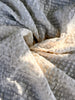 Ecru Cotton Linen Fabric By The Meter, Neutral Undyed Pin Stripes.