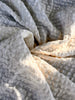 Ecru Cotton Linen Fabric By The Meter, Neutral Undyed Pin Stripes.