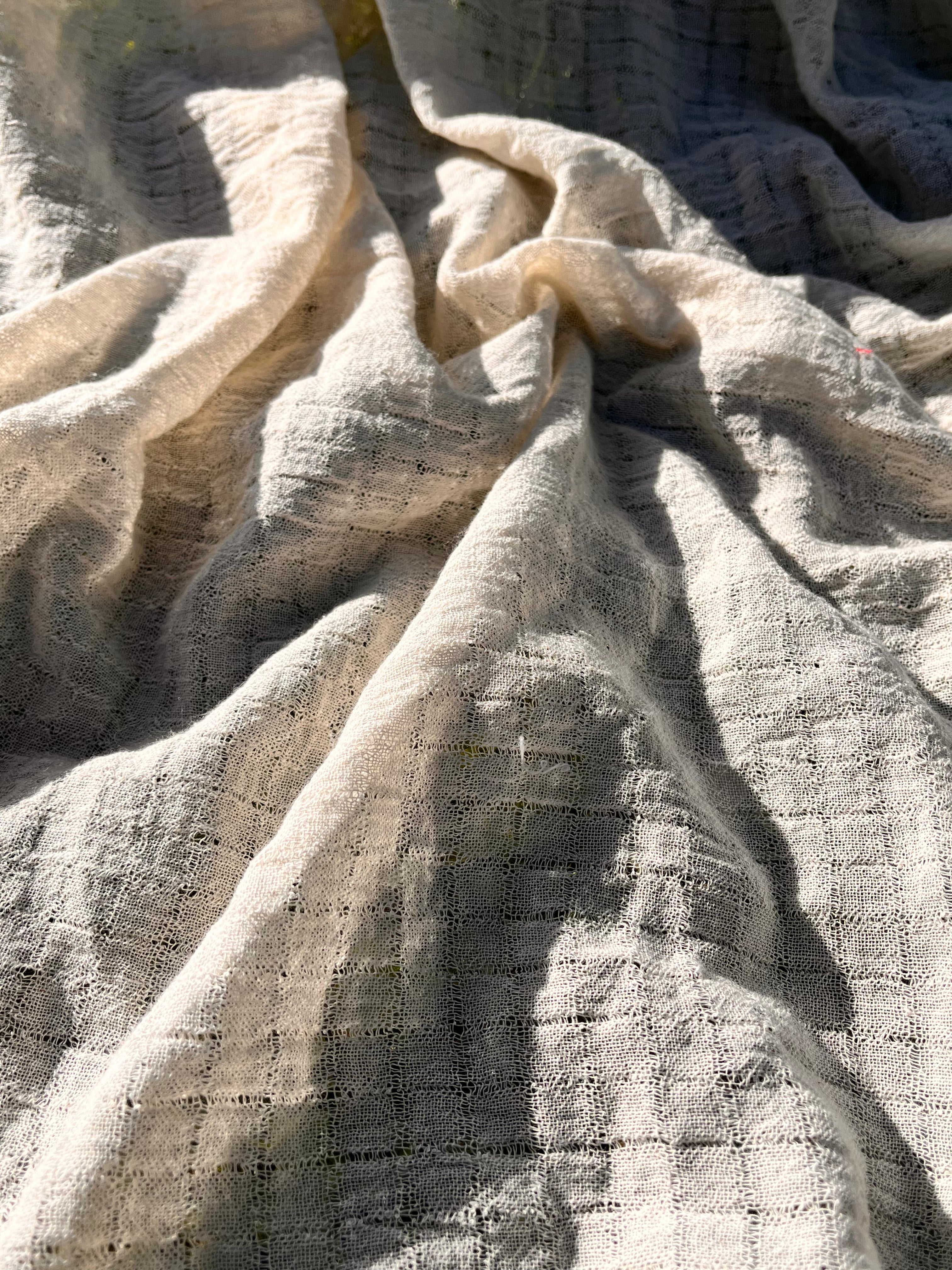 Check Weave Check Weave Sheer Neutral Cotton Fabric – Anatolian Textures.