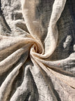 Check Weave Sheer Neutral Cotton Fabric