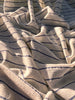 Navy - Black Striped Neutral Organic Cotton Fabric By The Meter.