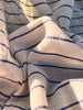 Navy - Black Striped Neutral Organic Cotton Fabric By The Meter.