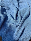 Tissu mousseline par cour - Tissu mousseline biologique - Mousseline de coton pour bébé - Tissu gaze 4 couches par mètre, 180 CM DE LARGEUR. Couverture nouveau-né.
