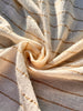 Beige Striped Neutral Organic Cotton Fabric By The Meter.