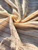 Beige Striped Neutral Organic Cotton Fabric By The Meter.