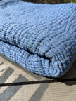 Tissu mousseline par cour - Tissu mousseline biologique - Mousseline de coton pour bébé - Tissu gaze 4 couches par mètre, 180 CM DE LARGEUR. Couverture nouveau-né.